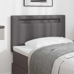 vidaXL Tăblie cap Pe perete cu headboard Manual Gri 90 cm PVC