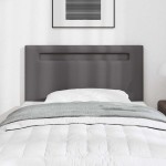 vidaXL Tăblie cap Pe perete cu headboard Manual Gri 90 cm PVC