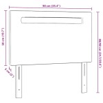 vidaXL Tăblie cap Pe perete cu headboard Manual Gri 90 cm PVC