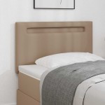 vidaXL Tăblie cap Pe perete cu headboard Manual Cappuccino 90 cm PVC