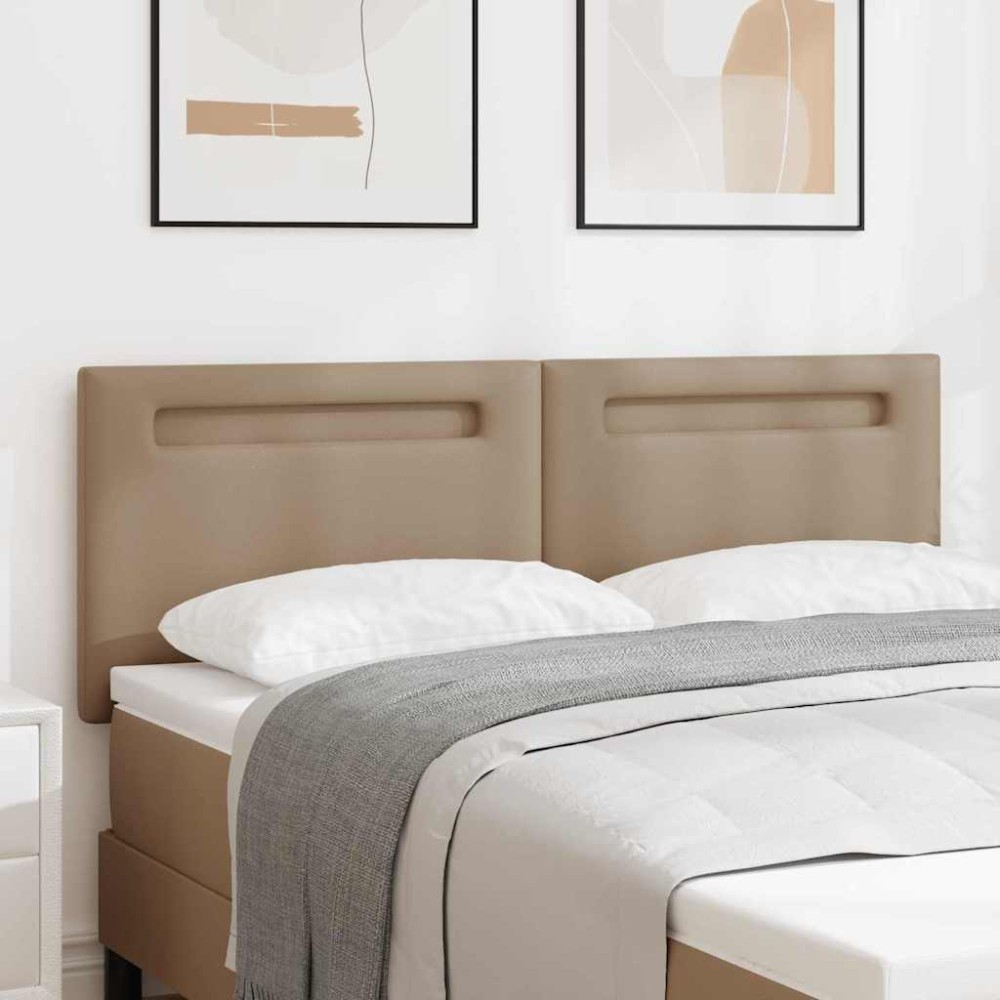 vidaXL Tăblie cap Pe perete cu headboard Manual Cappuccino 160 cm PVC