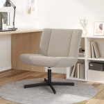 vidaXL Scaun accent Gri deschis Material din poliester Standard Pivotant vidaXL Scaun accent Gri deschis Material din poliester Standard Pivotant
