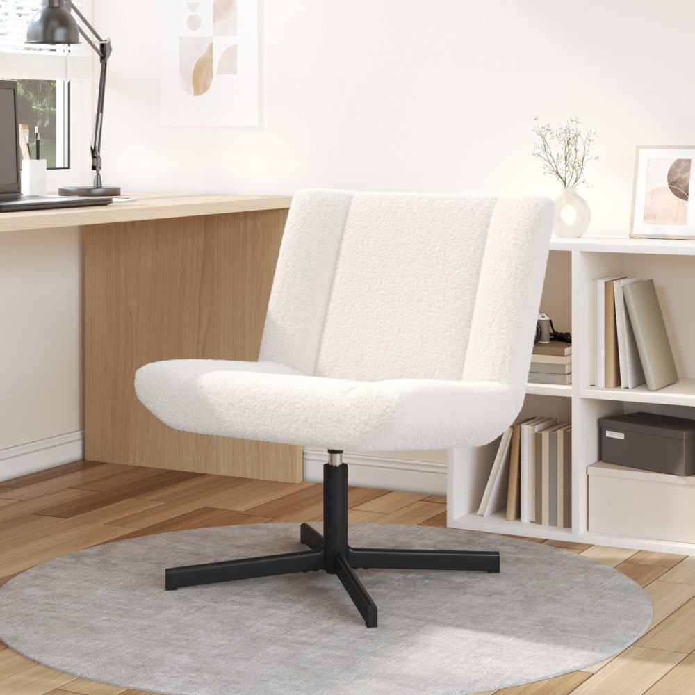 vidaXL Scaun Accent Crem Țesătură Mediu Ergonomic Scaun Accent