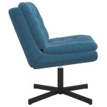 vidaXL Scaun Relaxant Rotativ albastru 63 x 75 x 76 cm Catifea