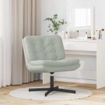 vidaXL Scaun Relaxant Rotativ Gri deschis 63 x 75 x 76 cm Catifea