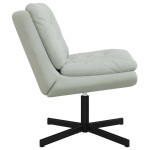 vidaXL Scaun Relaxant Rotativ Gri deschis 63 x 75 x 76 cm Catifea