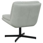 vidaXL Scaun Relaxant Rotativ Gri deschis 63 x 75 x 76 cm Catifea