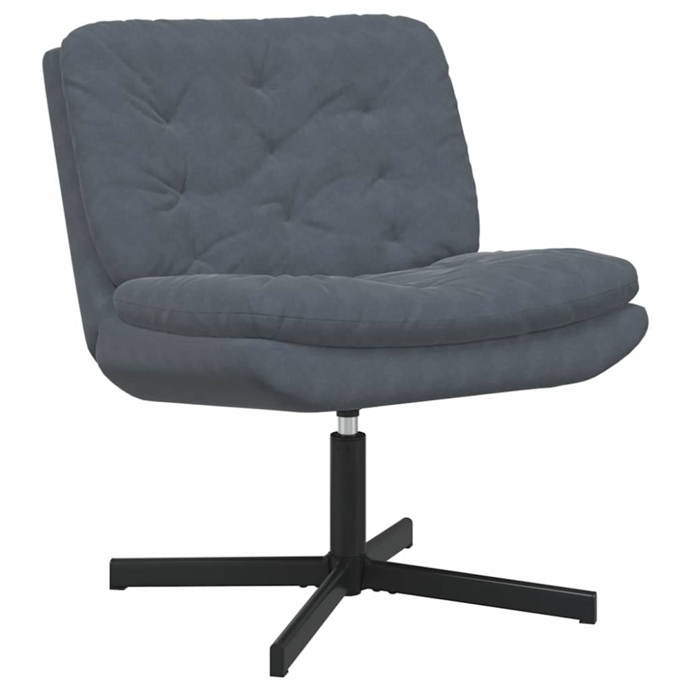 vidaXL Scaun Relaxant Rotativ Gri închis 63 x 75 x 76 cm Catifea