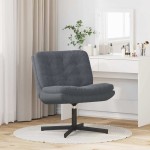 vidaXL Scaun Relaxant Rotativ Gri închis 63 x 75 x 76 cm Catifea vidaXL Scaun Relaxant Rotativ Gri închis 63 x 75 x 76 cm Catifea