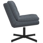vidaXL Scaun Relaxant Rotativ Gri închis 63 x 75 x 76 cm Catifea vidaXL Scaun Relaxant Rotativ Gri închis 63 x 75 x 76 cm Catifea