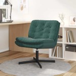 vidaXL Scaun Relaxant Rotativ Verde închis 63 x 75 x 76 cm Catifea vidaXL Scaun Relaxant Rotativ Verde închis 63 x 75 x 76 cm Catifea