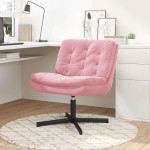 vidaXL Scaun Relaxant Rotativ cu pernă Altele Manual Roz 63 x 75 x 76 cm Catifea vidaXL Scaun Relaxant Rotativ cu pernă Altele Manual Roz 63 x 75 x 76 cm Catifea