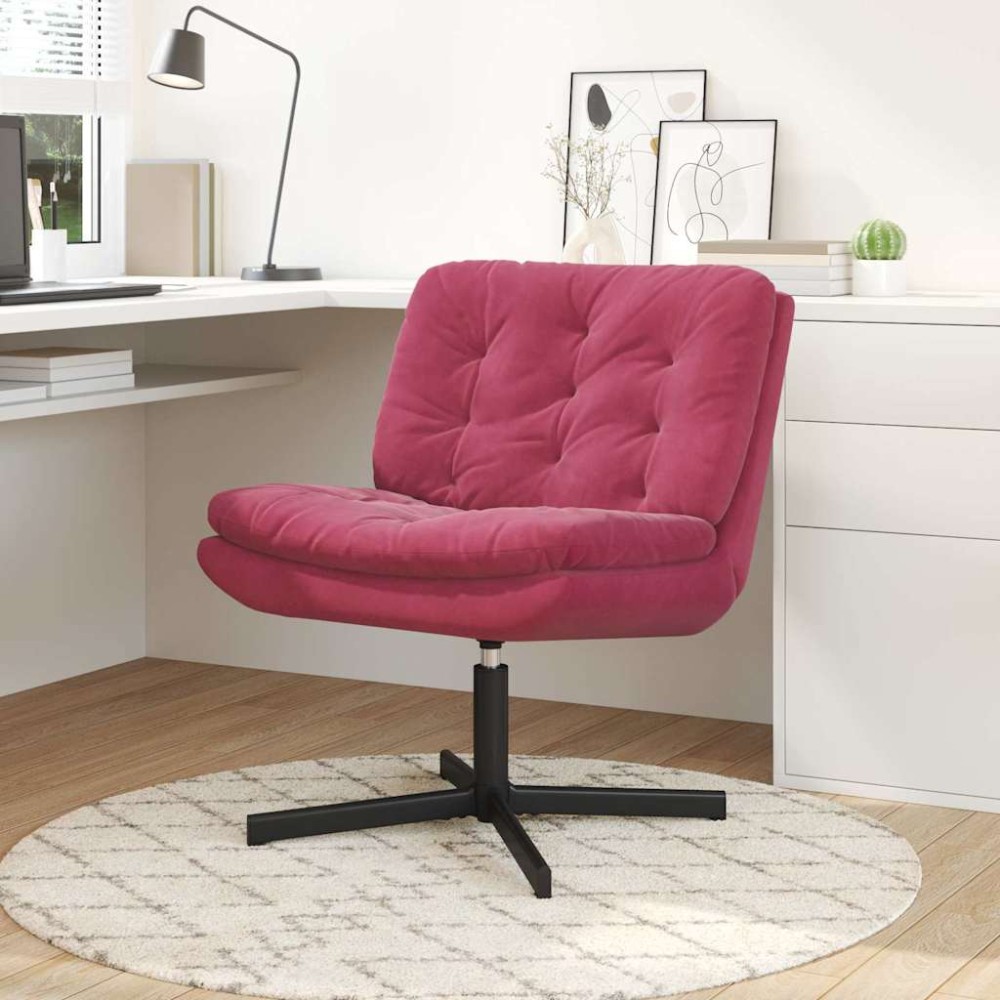 vidaXL Scaun Relaxant Rotativ cu pernă Altele Manual bordo 63 x 75 x 76 cm Catifea