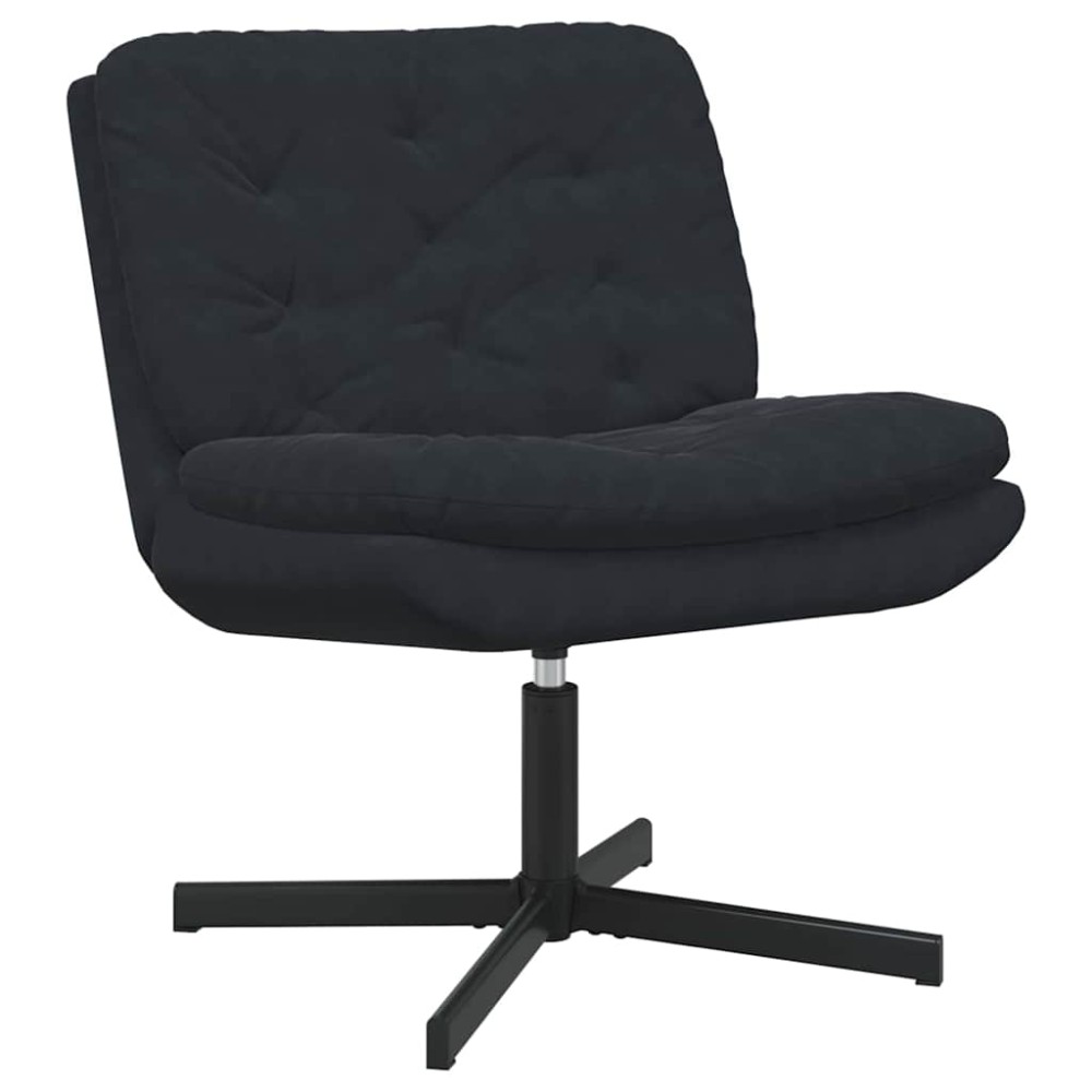 vidaXL Scaun Relaxant Rotativ cu pernă Altele Manual Negru 63 x 75 x 76 cm Catifea