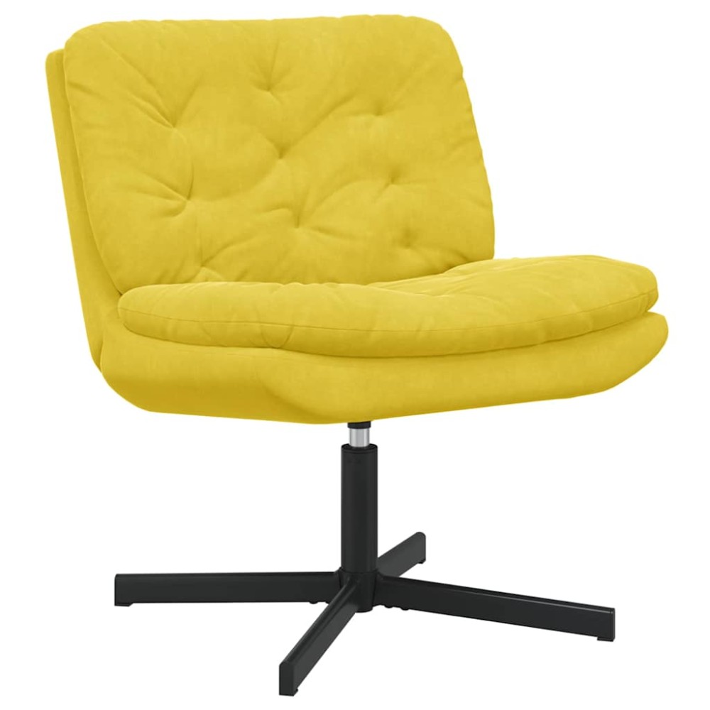 vidaXL Scaun Relaxant Rotativ cu pernă Altele Manual Galben 63 x 75 x 76 cm Catifea
