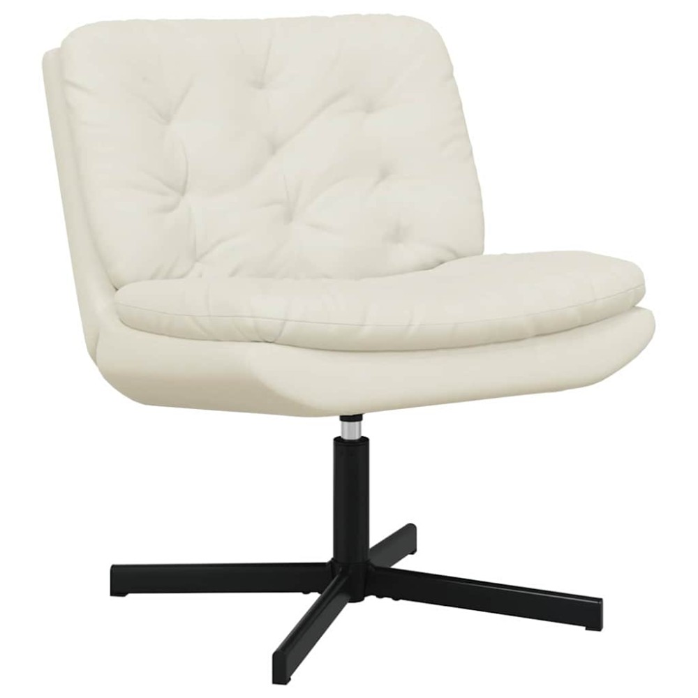 vidaXL Scaun Relaxant Rotativ cu pernă Altele Manual Crem 63 x 75 x 76 cm Catifea