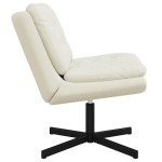 vidaXL Scaun Relaxant Rotativ cu pernă Altele Manual Crem 63 x 75 x 76 cm Catifea