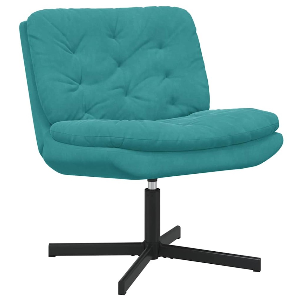 vidaXL Scaun Relaxant Rotativ cu pernă Altele Manual Turcoaz 63 x 75 x 76 cm Catifea
