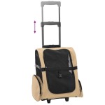 vidaXL Cărucior pentru animale de companie 3 în 1, design nisipos, 48x32x57 cm, material Oxford vidaXL Cărucior pentru animale de companie 3 în 1, design nisipos, 48x32x57 cm, material Oxford