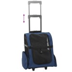 vidaXL Cărucior pentru animale de companie 3 în 1, design albastru, 48x32x57 cm, material Oxford vidaXL Cărucior pentru animale de companie 3 în 1, design albastru, 48x32x57 cm, material Oxford