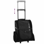 vidaXL Cărucior pentru animale de companie, design 3 în 1, negru, 48x32x57 cm, material Oxford vidaXL Cărucior pentru animale de companie, design 3 în 1, negru, 48x32x57 cm, material Oxford