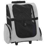 vidaXL Cărucior pentru animale de companie 3 în 1, gri, 48x32x57 cm, material Oxford vidaXL Cărucior pentru animale de companie 3 în 1, gri, 48x32x57 cm, material Oxford