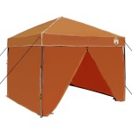vidaXL Cort Canopy Pop-up Portocaliu 250 x 250 cm țesătură