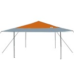 vidaXL Cort cu Copertină Portocaliu 400 x 400 x 227 / 236 / 245 cm
