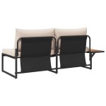 vidaXL Canapea de grădină cu pernă Maro 200.5 x 70 x 85.5cm Metal