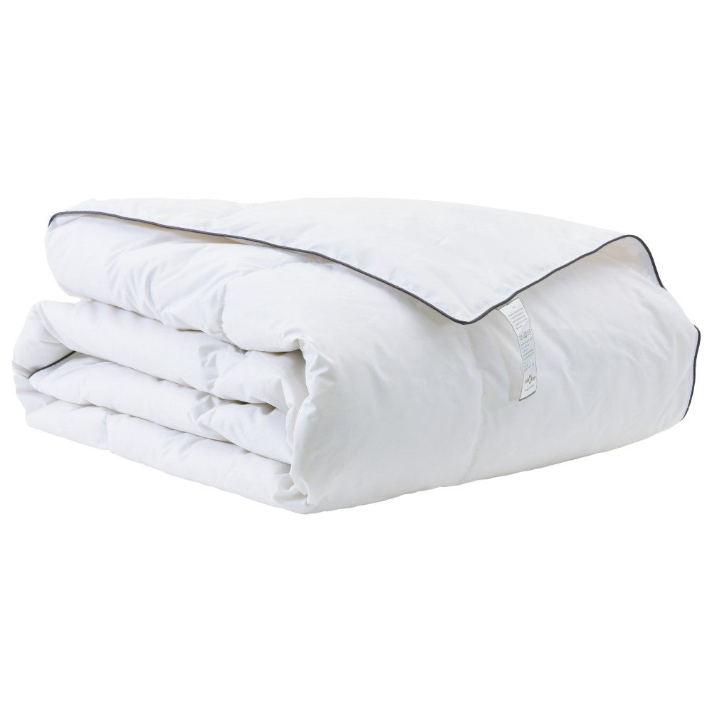 vidaXL Duvet de iarnă Alb 155 x 200 cm Poliester piersiciu de 105gsm