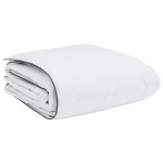 vidaXL Duvet de iarnă Alb 200 x 240 cm Poliester piersiciu de 105gsm vidaXL Duvet de iarnă Alb 200 x 240 cm Poliester piersiciu de 105gsm
