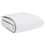 vidaXL Duvet de iarnă Alb 135 x 220 cm Poliester piersiciu de 105gsm vidaXL Duvet de iarnă Alb 135 x 220 cm Poliester piersiciu de 105gsm