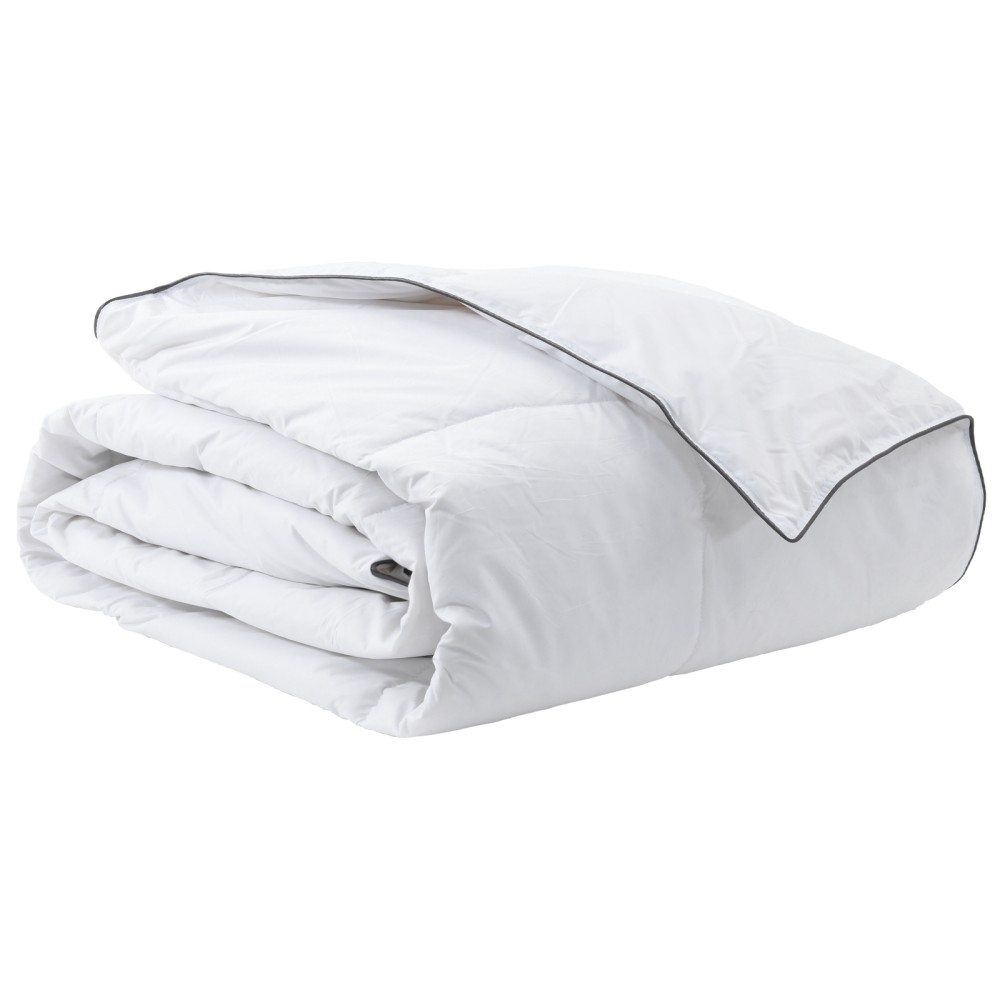 vidaXL Duvet de iarnă Alb 260 x 220 cm Poliester piersiciu de 105gsm