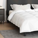 vidaXL Pături și Duvete Alb 240 x 220 cm Jos vidaXL Pături și Duvete Alb 240 x 220 cm Jos