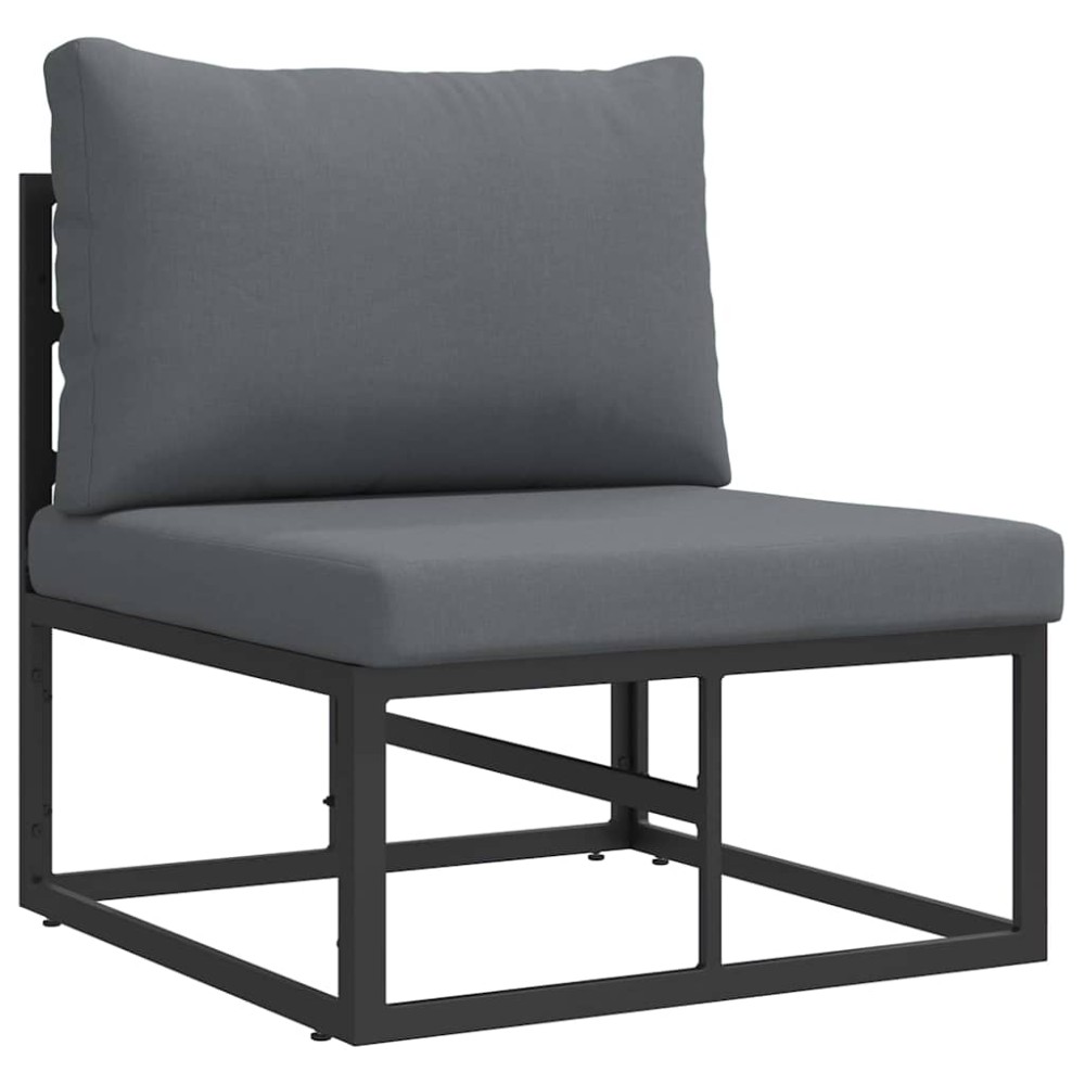 vidaXL Seturi de mobilier de exterior cu pernă cu pernă Negru și antracit