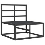 vidaXL Mobilier pentru Exterior cu pernă cu pernă Negru Aluminiu vidaXL Mobilier pentru Exterior cu pernă cu pernă Negru Aluminiu