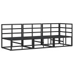 vidaXL Mobilier pentru Exterior cu pernă cu pernă 3 pcs Negru Aluminiu vidaXL Mobilier pentru Exterior cu pernă cu pernă 3 pcs Negru Aluminiu