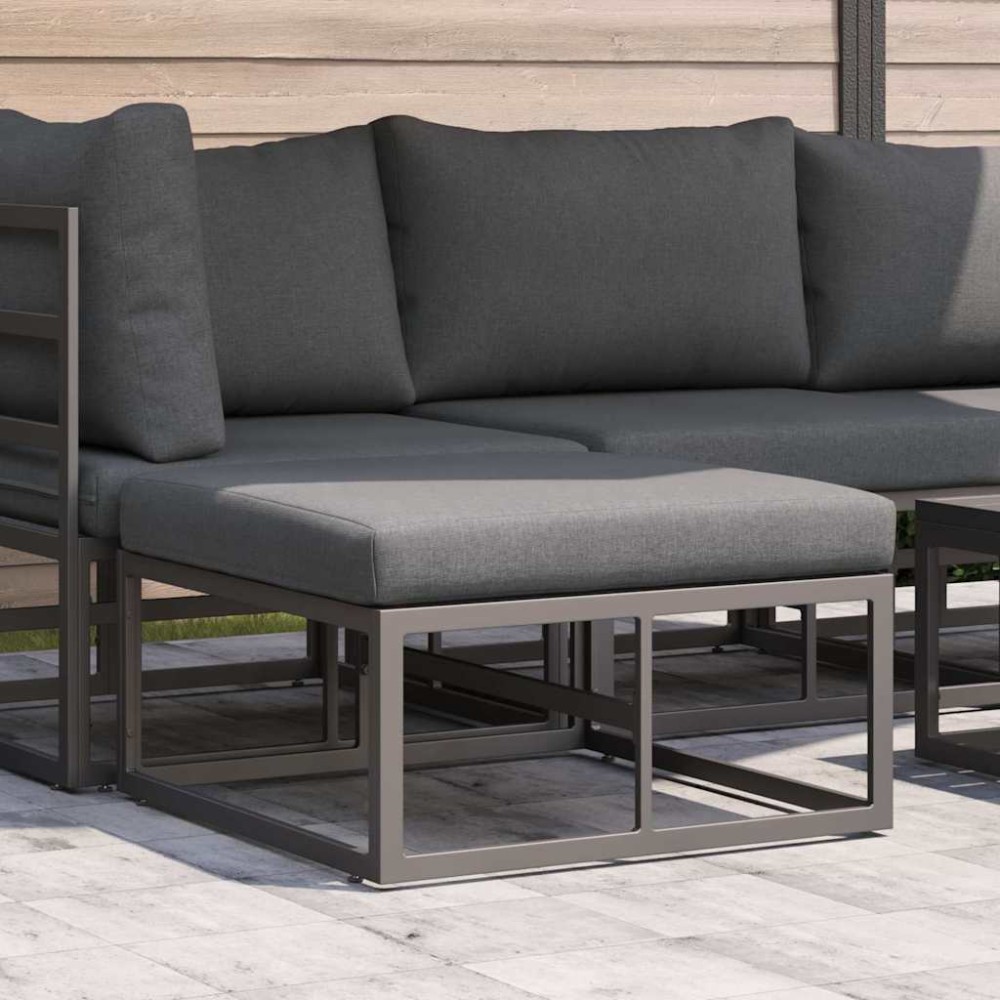 vidaXL Seturi de mobilier de exterior cu pernă Negru și antracit