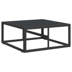 vidaXL Mobilier pentru Exterior cu pernă Negru Aluminiu vidaXL Mobilier pentru Exterior cu pernă Negru Aluminiu
