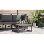 vidaXL Mobilier pentru Exterior Negru Aluminiu vidaXL Mobilier pentru Exterior Negru Aluminiu