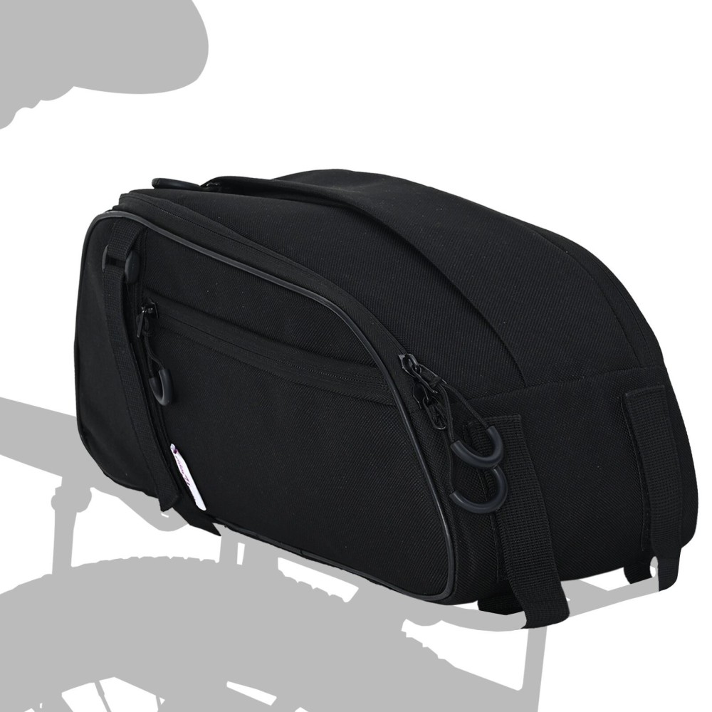 vidaXL Geantă pentru bicicletă pentru suport Pannier 8 L Neagră 38x16x16 cm