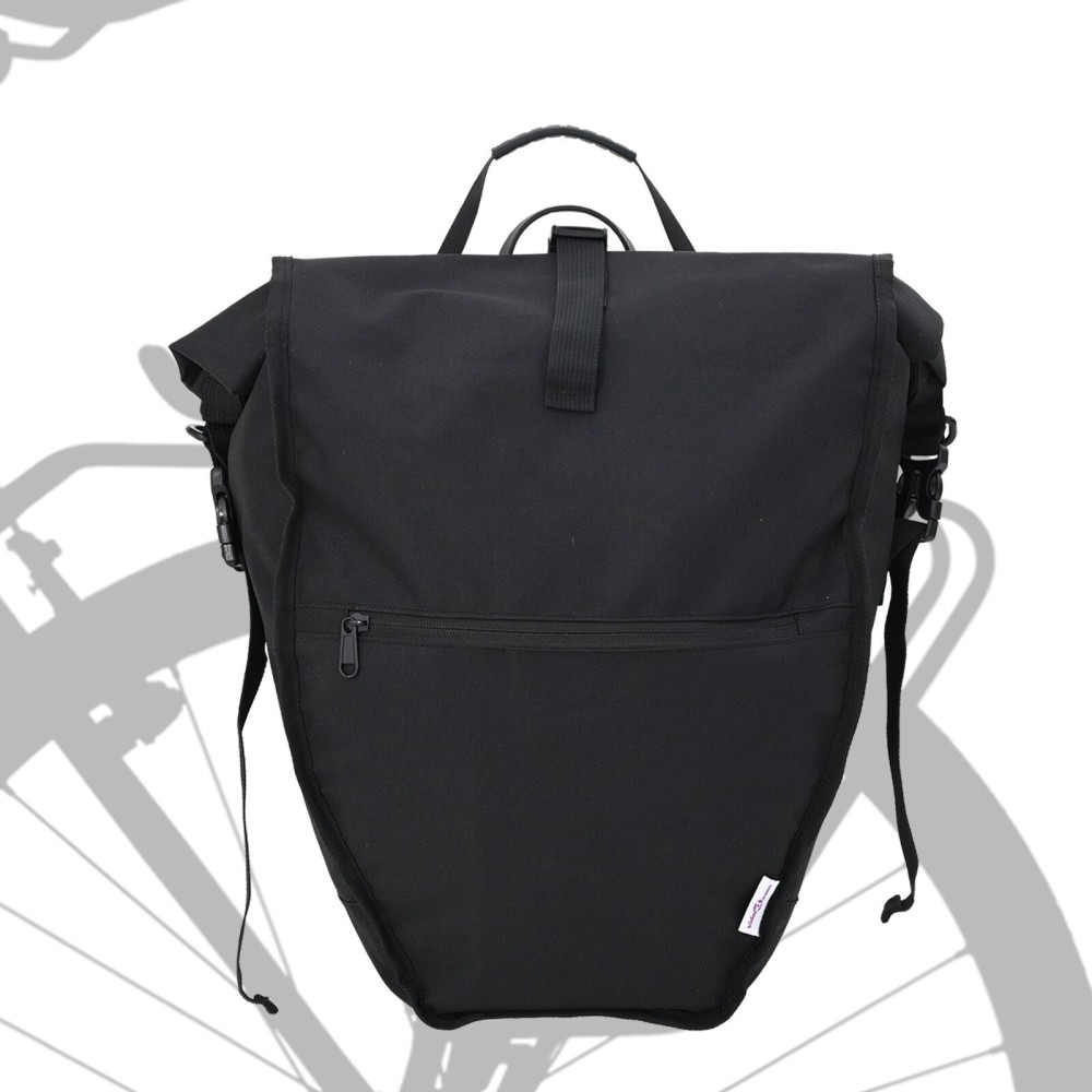 vidaXL Geanta pentru bicicletă pentru suportul de bagaje 25 L Negru 32.5x17x57 cm