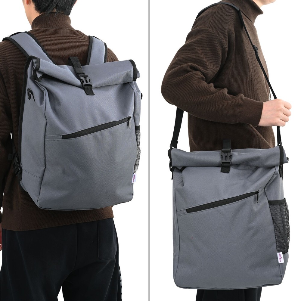 vidaXL Geanta de bicicletă suport 25 L Gri 33x16x48 cm