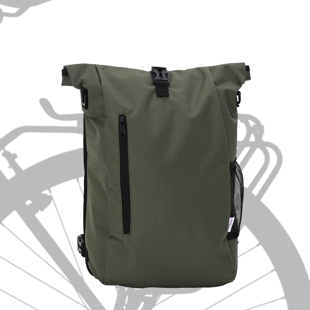 vidaXL Geanta de bicicletă 20 L Verde Măslin 31x13x58 cm