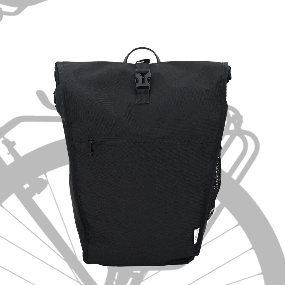 vidaXL Geantă pentru bicicletă pentru suport de bicicletă 20L Neagră 34x16x59 cm