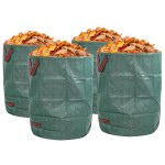 vidaXL Saci gunoi grădină cu mânere 4 buc., pliabil rotund verde 300L vidaXL Saci gunoi grădină cu mânere 4 buc., pliabil rotund verde 300L