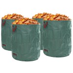 vidaXL Saci gunoi grădină cu mânere 4 buc., pliabil rotund verde 500L vidaXL Saci gunoi grădină cu mânere 4 buc., pliabil rotund verde 500L