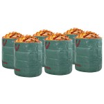 vidaXL Saci gunoi grădină cu mânere 12 buc., pliabil rotund verde 272L vidaXL Saci gunoi grădină cu mânere 12 buc., pliabil rotund verde 272L