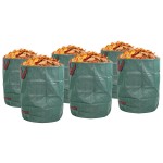 vidaXL Saci gunoi grădină cu mânere 12 buc., pliabil rotund verde 300L vidaXL Saci gunoi grădină cu mânere 12 buc., pliabil rotund verde 300L