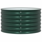 vidaXL Strat înălțat de grădină Verde 80 x 80 x 44 cm Oțel